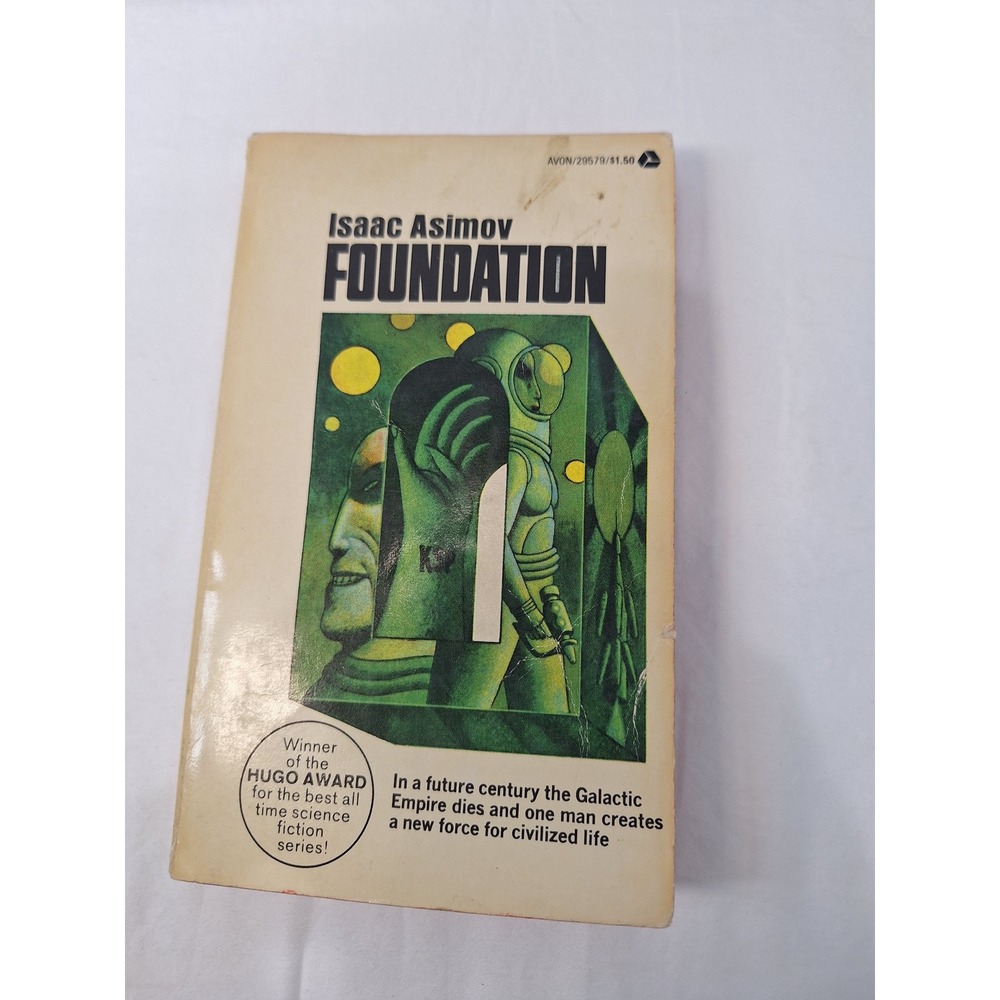 Foundation Isaac Asimov Vintage Paperback 1966 Avon 24th Printing Sci-Fi Book